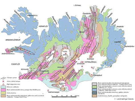 Maps of geology in Iceland – Iceland geology