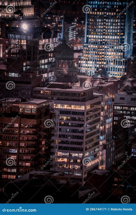 Montreal Night View (conditionalon) Editorial Photo - Image of ...