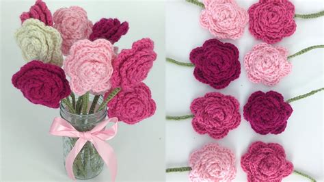 Crochet Rose Bouquet Free Pattern - Right Hand - YouTube