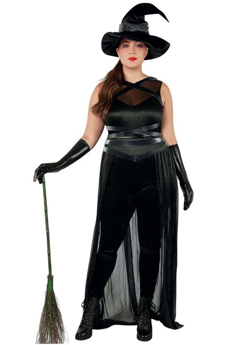 Plus Size Raven Witch Halloween Costume - Spicy Lingerie