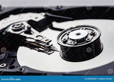 Open Computer Hard Drive for Repair. Data Safety Concept Stock Image - Image of hardware ...