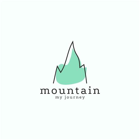 Premium Vector | Minimalist mountain logo with a pointed shape