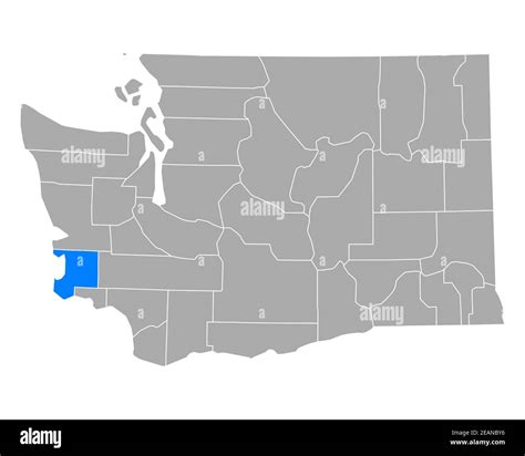 Map of Pacific in Washington Stock Photo - Alamy