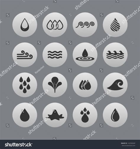 Water Symbols Stock Vector (Royalty Free) 142596949 | Shutterstock