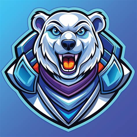 Polar bear mascot logo esport illustration 48607017 Vector Art at Vecteezy