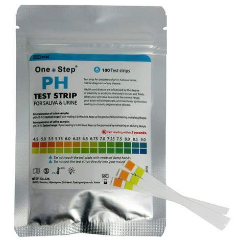 Saliva & Urine pH Test Strips (Range 4.5-9.0) – 100 Strips | Zoom Health