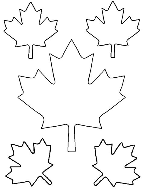 Printable Maple Leaf Cut Out Template Of Canada Day Coloring Sketch ...