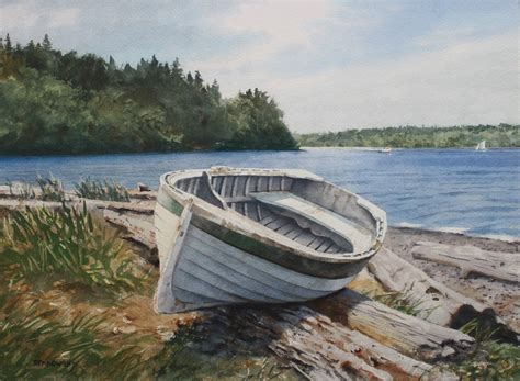 Rowboat At Lisabeula | Michael Spakowsky | Boat painting, Row boat ...