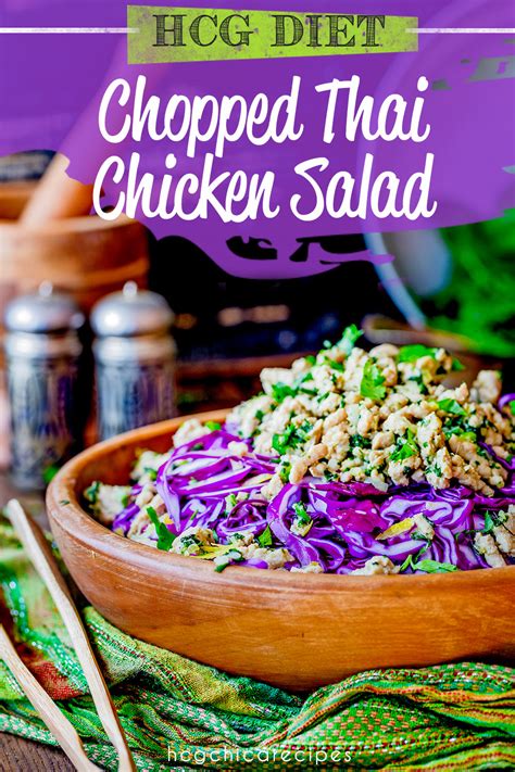 P2 hCG Diet Protein Veggie Recipe | Chopped Thai Chicken Salad | LSP + AP - hcgchicarecipes.com