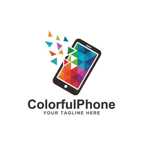 Premium Vector | Colorful phone logo.