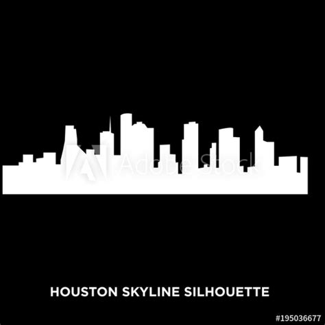 Houston Skyline Silhouette Vector at Vectorified.com | Collection of ...