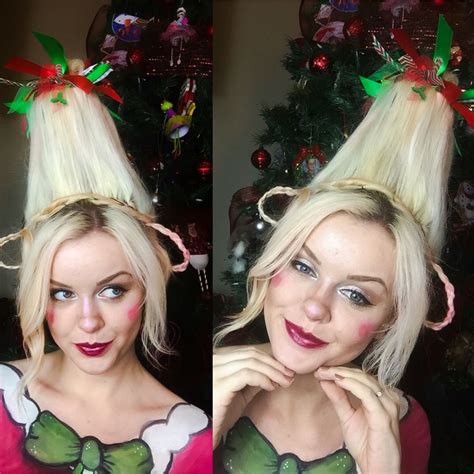 Whoville Christmas makeup and hair | Christmas makeup, Holiday makeup ...