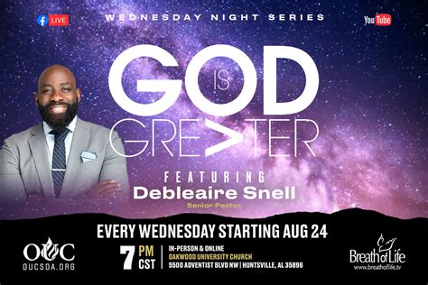 New Wednesday Night Teaching Series - God is Greater - Oakwood ...