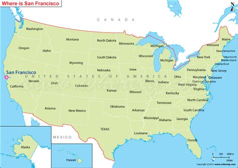 Where is San Francisco? Where is San Francisco CA Located in the US