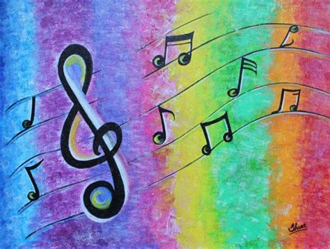 Abstract Music Notes Original Acrylic Painting by ShreeCanvasArt | Music painting, Music notes ...