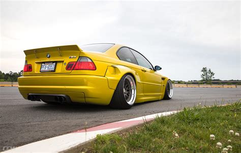 2003 BMW Phoenix Yellow Pandem Widebody E46 M3 - CCW Classic 3 Piece Wheels