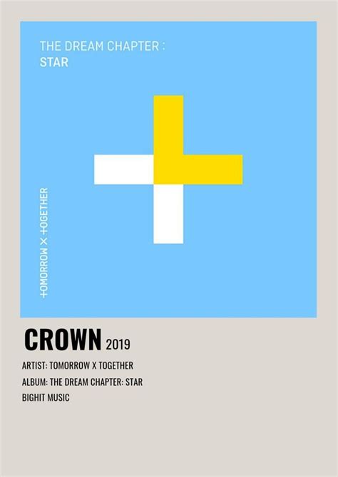 Crown TXT Song Polaroid Poster | Songs, Txt, Album