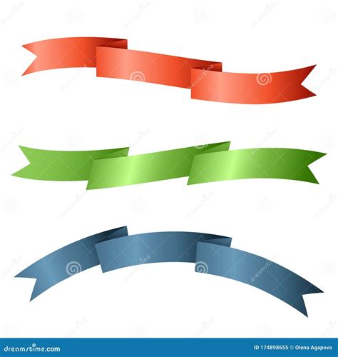 Colorful Ribbon for Title, Design of Promotional Products, Use To Highlight Title or Promotional ...