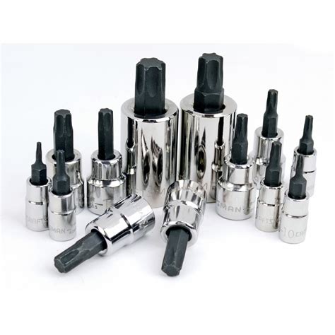 Craftsman 13 PC. 1/4in, 3/8in & 1/2in DRIVE TORX BIT SOCKET SET Home ...