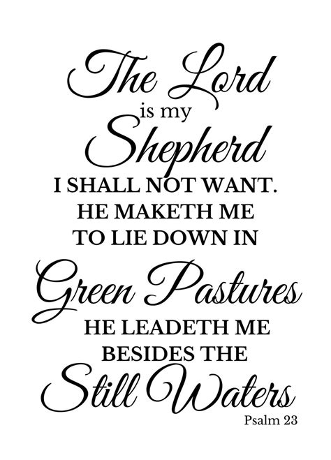 Psalm 23 SVG the Lord is My Shepard SVG for Cut File Cricut - Etsy