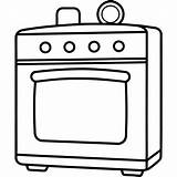 Premium Vector  Oven coloring page Outline Book Line Art sketch template