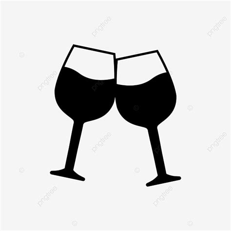 Wine Glass Clipart Vector, Black Wine Glass Clip Art, Wine Glass ...