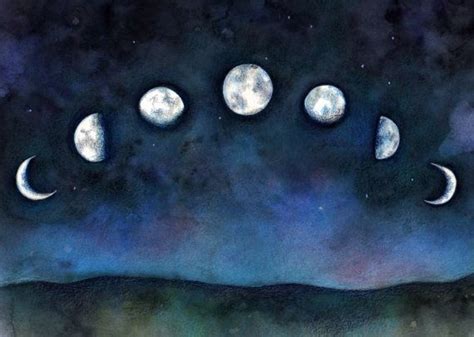 This item is unavailable | Etsy | Watercolor moon, Moon phases art ...