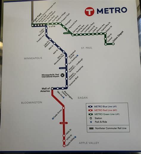 Minneapolis/St Paul Metro rail system map (Apr16) - a photo on Flickriver