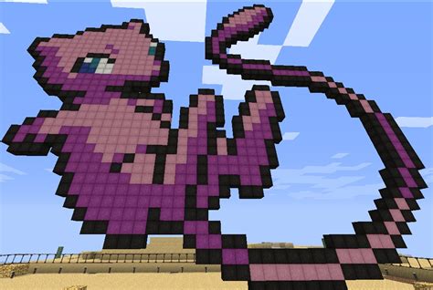 Mew 8 Bit | Minecraft Pixel Art | Know Your Meme