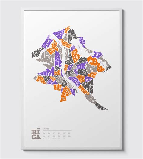 Riga Districts Map – MIESAI — Design things with a Baltic twist by Asketic