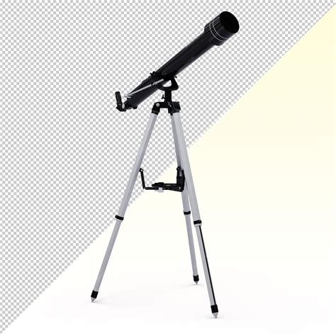 Premium PSD | Refractor telescope isolated