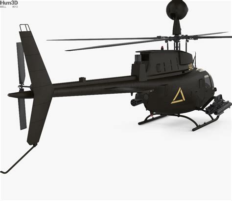 Bell OH-58 Kiowa 3D model - Aircraft on Hum3D