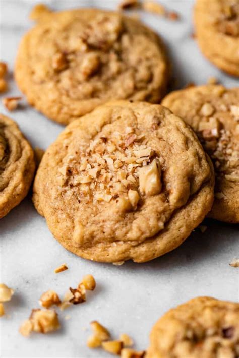 Soft and Chewy Brown Sugar Cookies with Walnuts - Baked Ambrosia