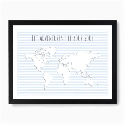 Adventure World Map Art Print by Martina - Fy