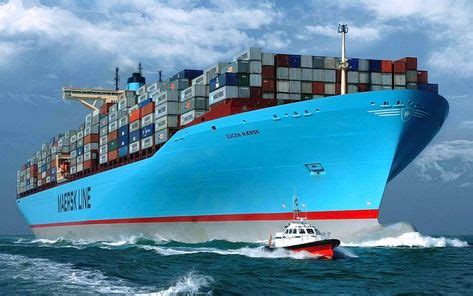 Download wallpapers Eugen Maersk, container ship, tug, Maersk Line, container carrier, cargo ...