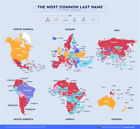 World Map: The Most Common Surnames In Every Country (and Their Origins)