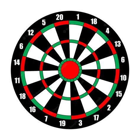 Premium Vector | Dart board. dart target isolated on white.