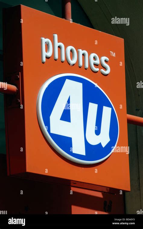 Phones 4U phone company logo on shop sign in UK high street Stock Photo - Alamy