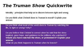 The Truman Show Themes Slideshow by Nicole Webster | TPT