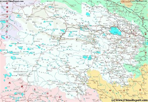 Qinghai Province, China - Overview Map 2A Schematic, by ChinaReport.com