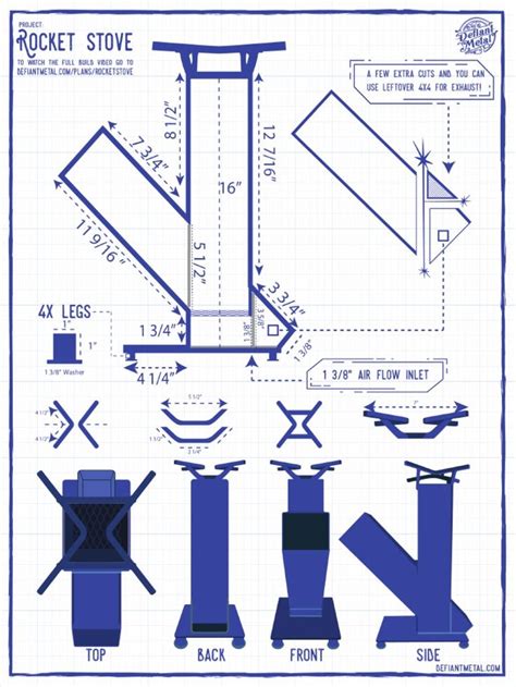 Defiant Metal - Rocket Stove Plans PDF | PDF | Rocket stoves, Rocket ...