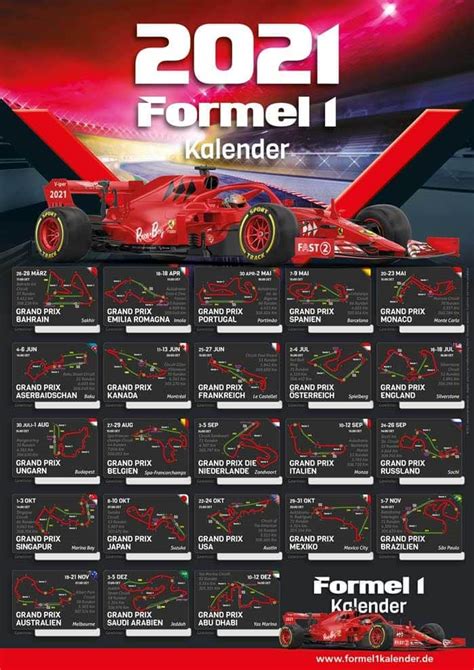 Formula 1 calendar - Sport-Calendars.com | Posters with timetables F1 ...