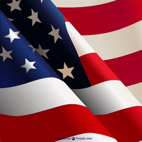 Waving American flag Vector | Free Download