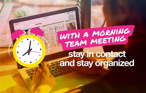 With a morning team meeting, stay in contact and organized - Case ...