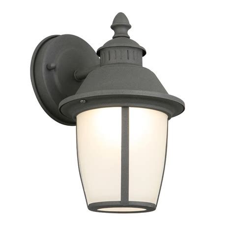 Portfolio 9.12-in H Matte Black LED Outdoor Wall Light ENERGY STAR at Lowes.com