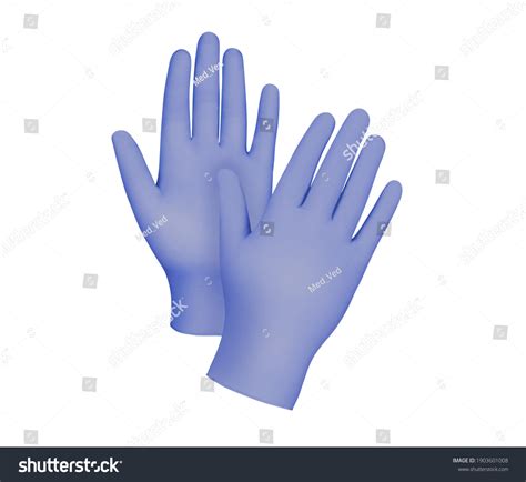 Medical Gloves Purple Surgical Gloves Isolated Stock Illustration 1903601008 | Shutterstock