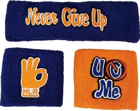 John Cena Headband Wristband Sweatband Set Choice of Color-Blue/Orange ...