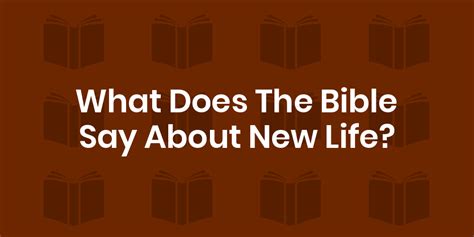 Bible Verses About New Life - King James Version (KJV)