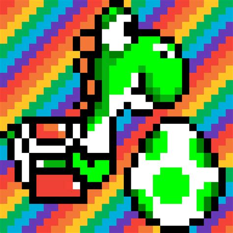 Pixilart - Super Mario World Yoshi (SNES) by Moneyruler101