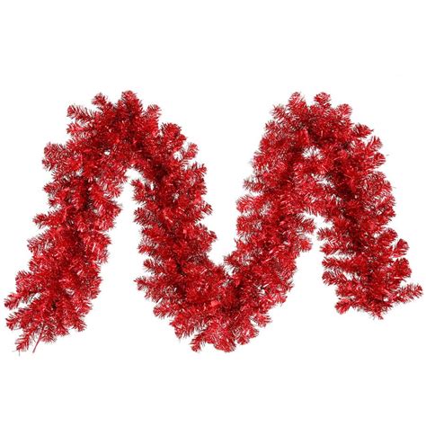 Vickerman 9' Red Artificial Christmas Garland with 70 Red Lights - Walmart.com